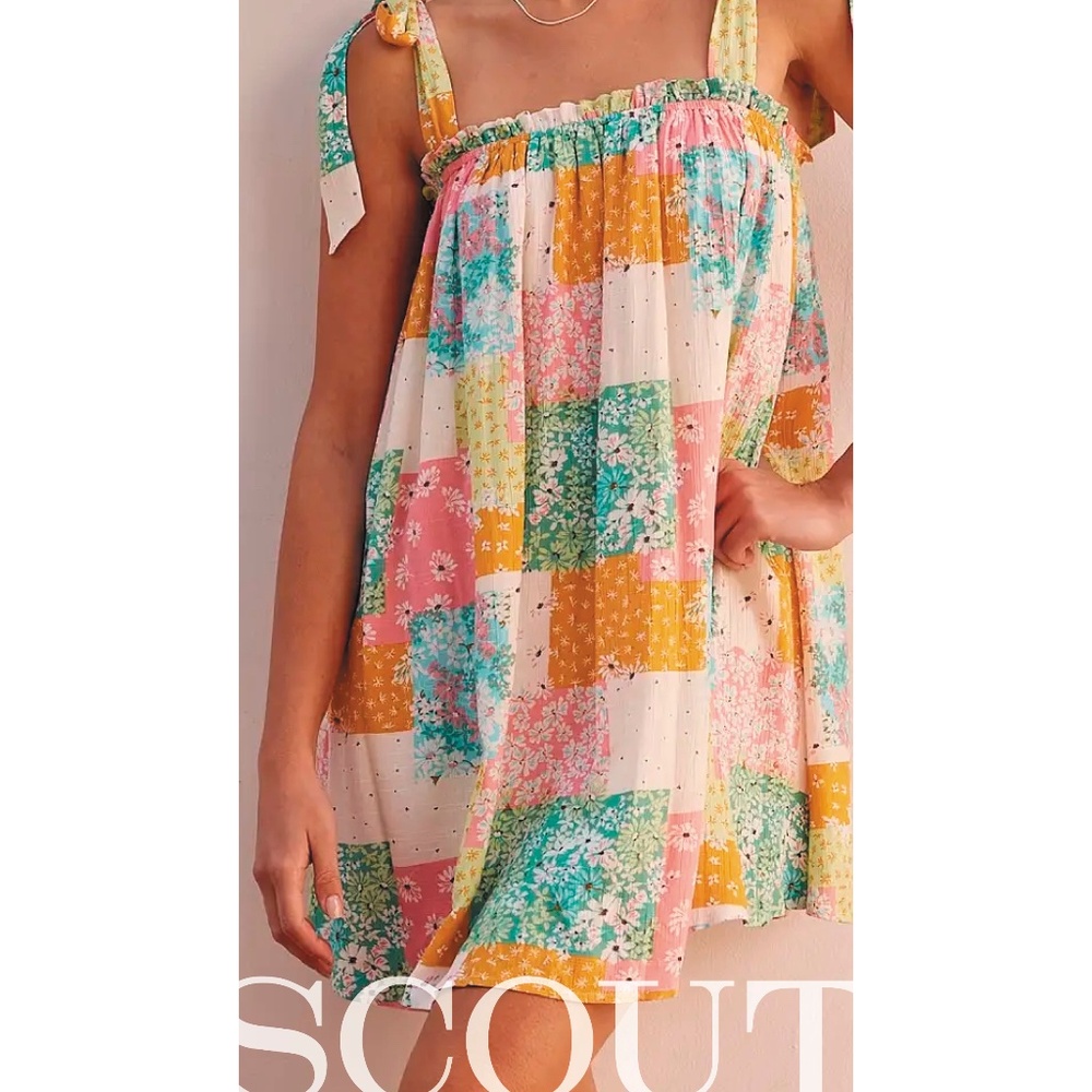 Floral Patchwork Sun Dress